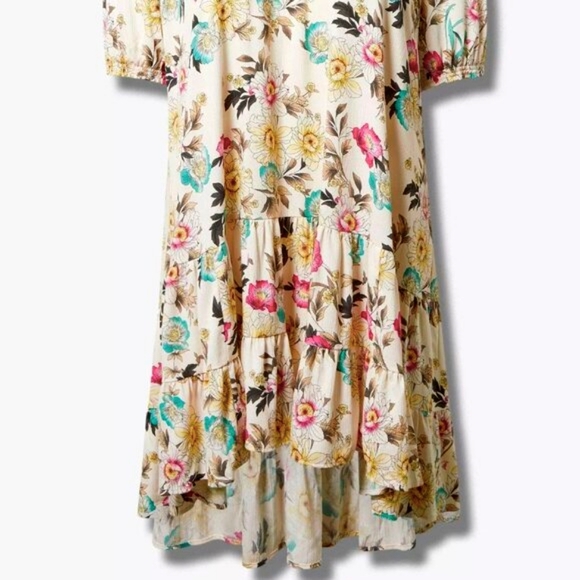 ❤NWT VINTAGE TORRID MINI FLORAL PRINT PUFF SLEEVE,TIERED TRAPEZE DRESS PLUS SIZE - Picture 10 of 12